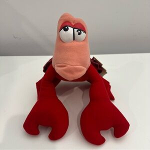 Vintage Disney Sebastian Plush Crab 122-49507 Walt Disney World Tag